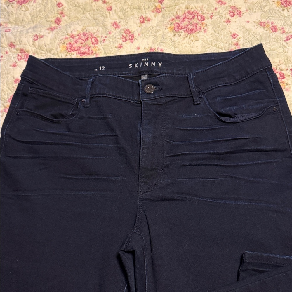 White House Black Market Dark Blue Skinny Jeans - Picture 2 of 5